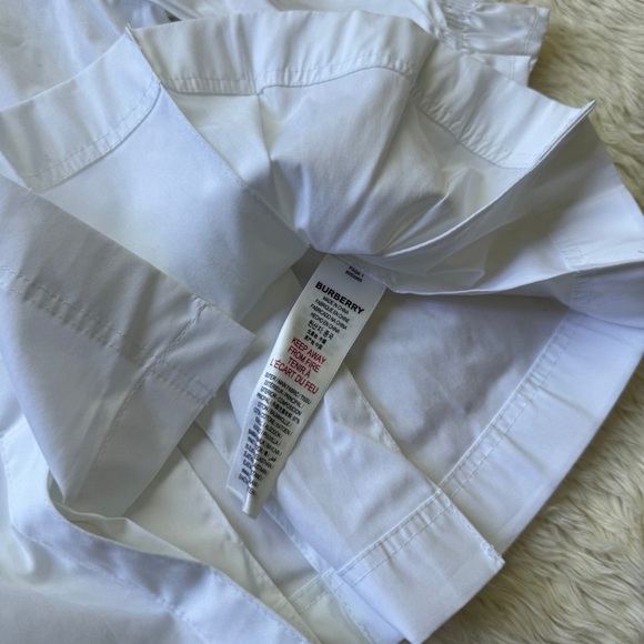 Authentic Burberry logo print peplum shirtdress size 3 - Picture 4 of 6